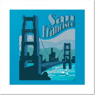 San Francisco in Blue Posters and Art